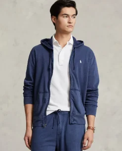 Granatowa bluza z kapturem Regular Fit