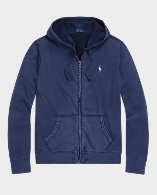 Granatowa bluza z kapturem Regular Fit