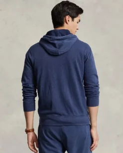 Granatowa bluza z kapturem Regular Fit