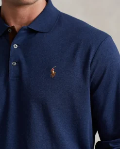 Granatowa bluzka polo z haftem