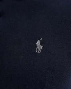 Granatowa bluzka polo z logo