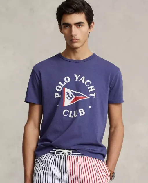 Granatowa koszulka Classic Fit