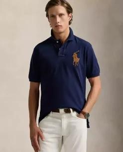 Granatowa koszulka polo Classic Fit