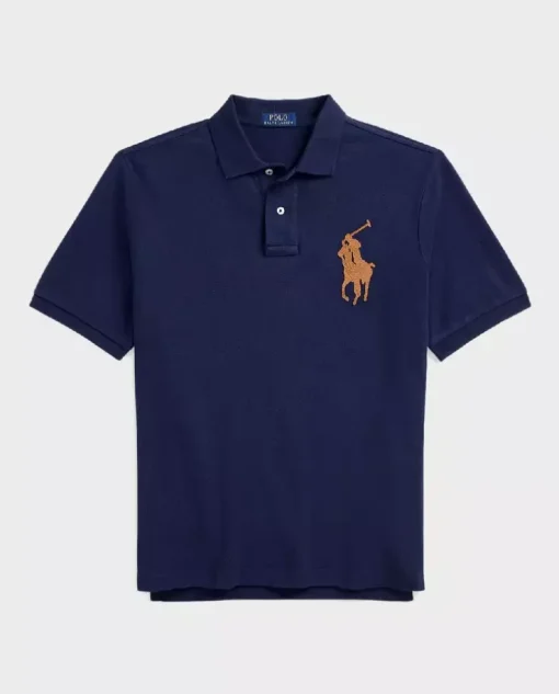 Granatowa koszulka polo Classic Fit