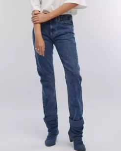 Granatowe jeansy Enzo