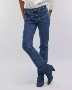 Granatowe jeansy Enzo
