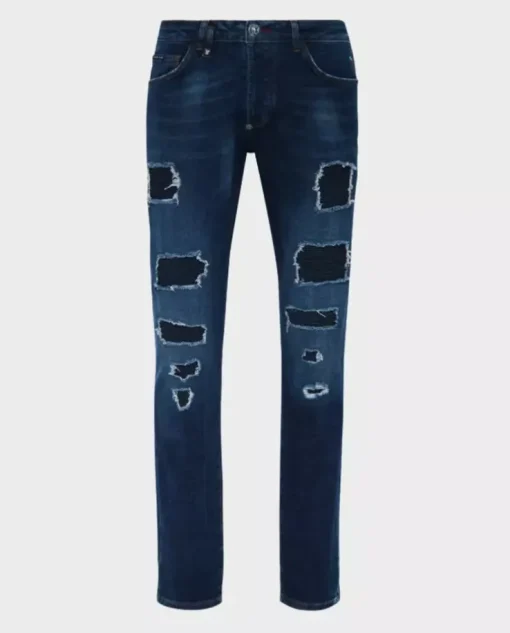 Granatowe jeansy Super Straight