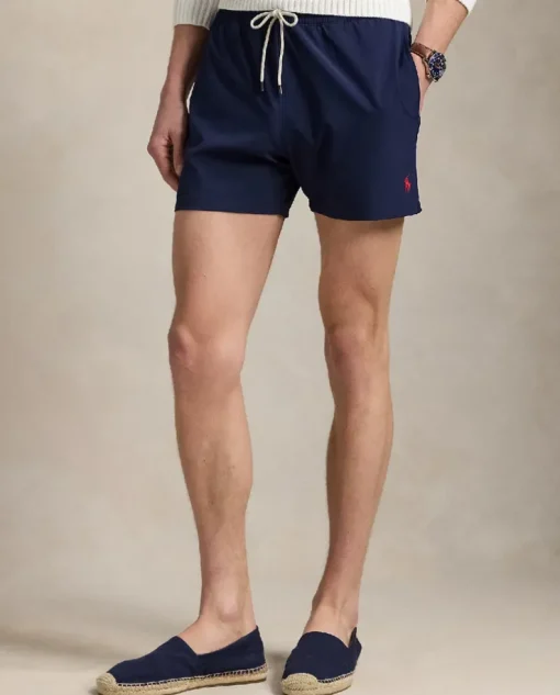 Granatowe spodenki kąpielowe Stretch Slim Fit