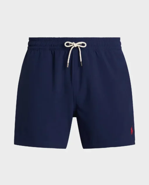 Granatowe spodenki kąpielowe Stretch Slim Fit