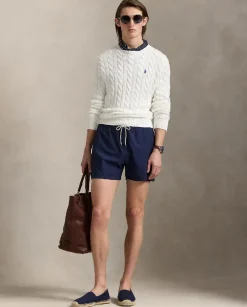 Granatowe spodenki kąpielowe Stretch Slim Fit