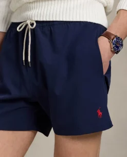 Granatowe spodenki kąpielowe Stretch Slim Fit