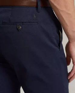Granatowe spodnie Chino Stretch Straight Fit