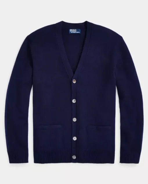 Granatowy kardigan Regular Fit