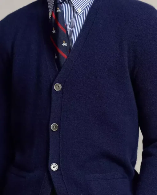 Granatowy kardigan Regular Fit