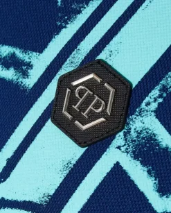 Granatowy koszulka polo Skull&Bines
