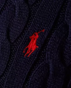 Granatowy sweter z bawełny