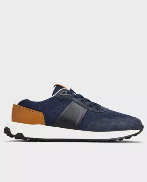 Gratanowe sneakersy ze skóry