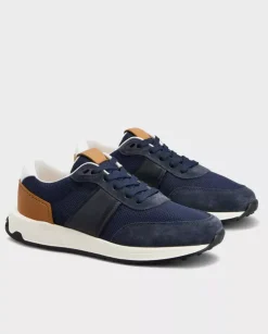 Gratanowe sneakersy ze skóry