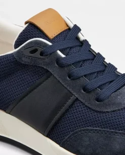 Gratanowe sneakersy ze skóry