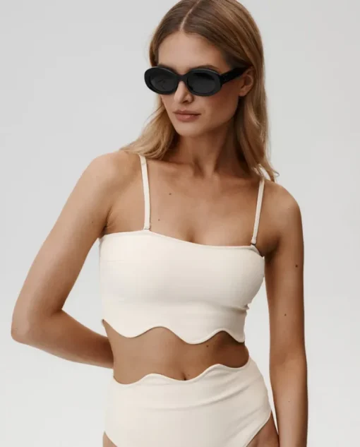 Jasnożółta góra od bikini Chic