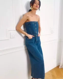Jeansowa maxi sukienka Cosma