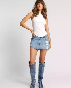 Jeansowa spódnica mini
