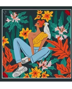 Jedwabna apaszka No.6 My Friend The Parrot L