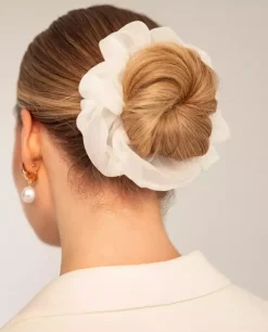 Jedwabna biała gumka Giselle