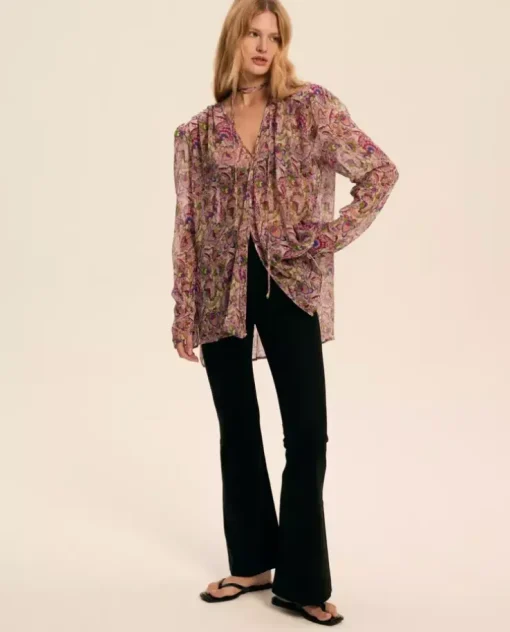 Jedwabna bluzka Amora Paisley