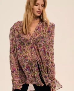 Jedwabna bluzka Amora Paisley