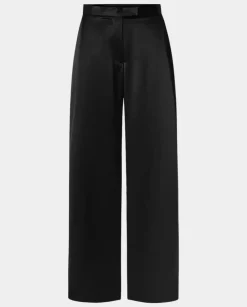Jedwabne spodnie wide leg