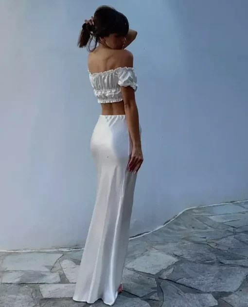 Jedwabny ecru top Valeria