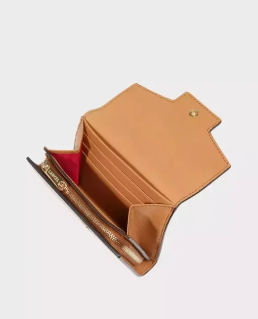 Kamelowy portfel mini Angele