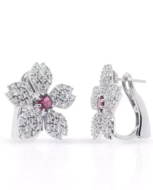 Kolczyki z diamentami Orchidée de Lyon
