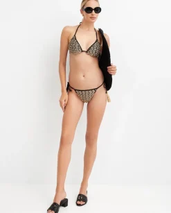 Komplet bikini ze złotym zdobieniem