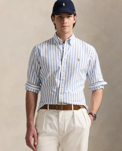 Koszula w paski Oxford Custom Fit