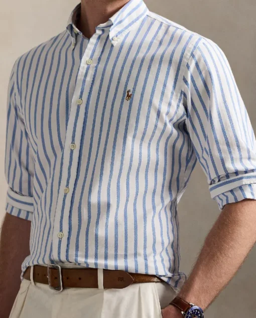 Koszula w paski Oxford Custom Fit