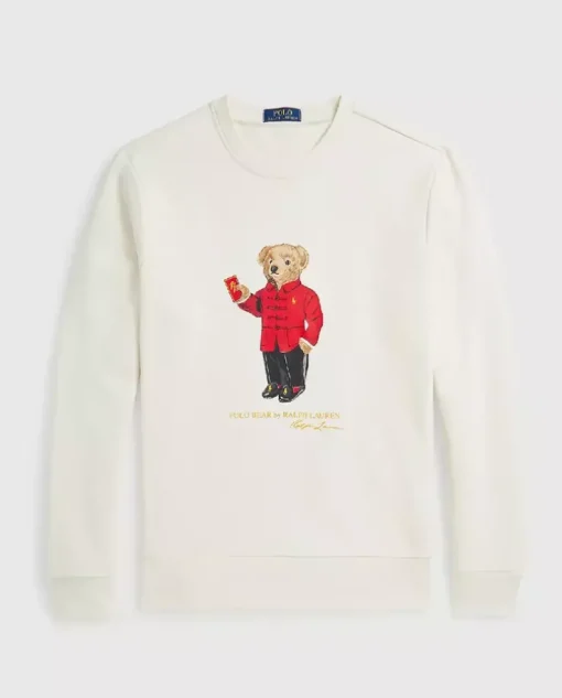 Kremowa bluza New Year Polo Bear