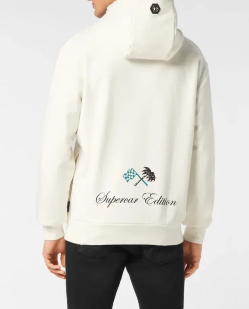 Kremowa bluza z kapturem