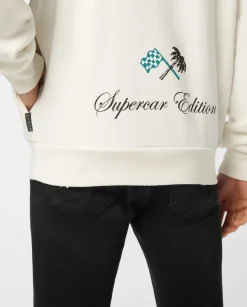 Kremowa bluza z kapturem