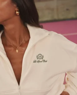 Kremowa bluza z suwakiem Venus