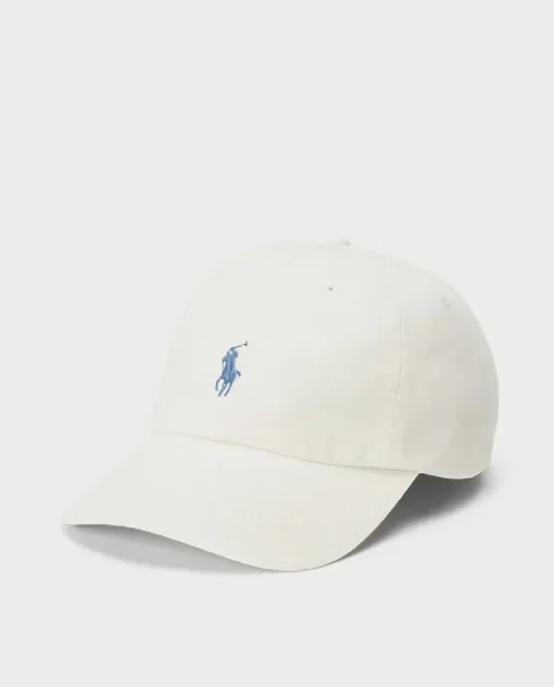 Kremowa czapka z daszkiem i logo