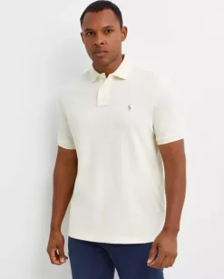 Kremowa koszulka polo Custom Slim Fit