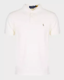 Kremowa koszulka polo Custom Slim Fit