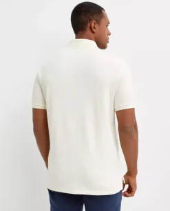 Kremowa koszulka polo Custom Slim Fit