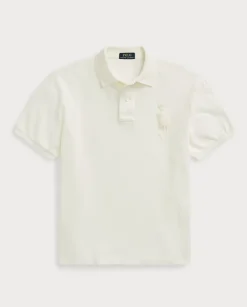 Kremowa koszulka polo Custom Slim Fit