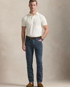 Kremowa koszulka polo Custom Slim Fit