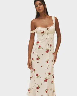 Kremowa sukienka Kaia Romantic Rose