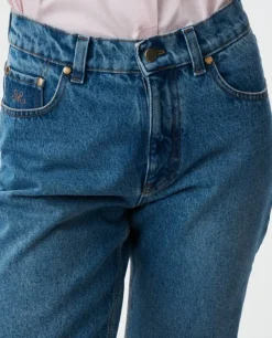 Lekko zwężane jeansy Denim Rust