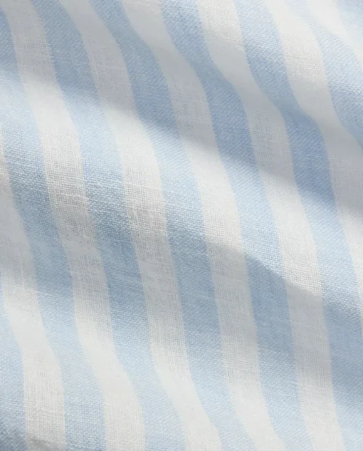 Lniana koszula w paski Custom Fit